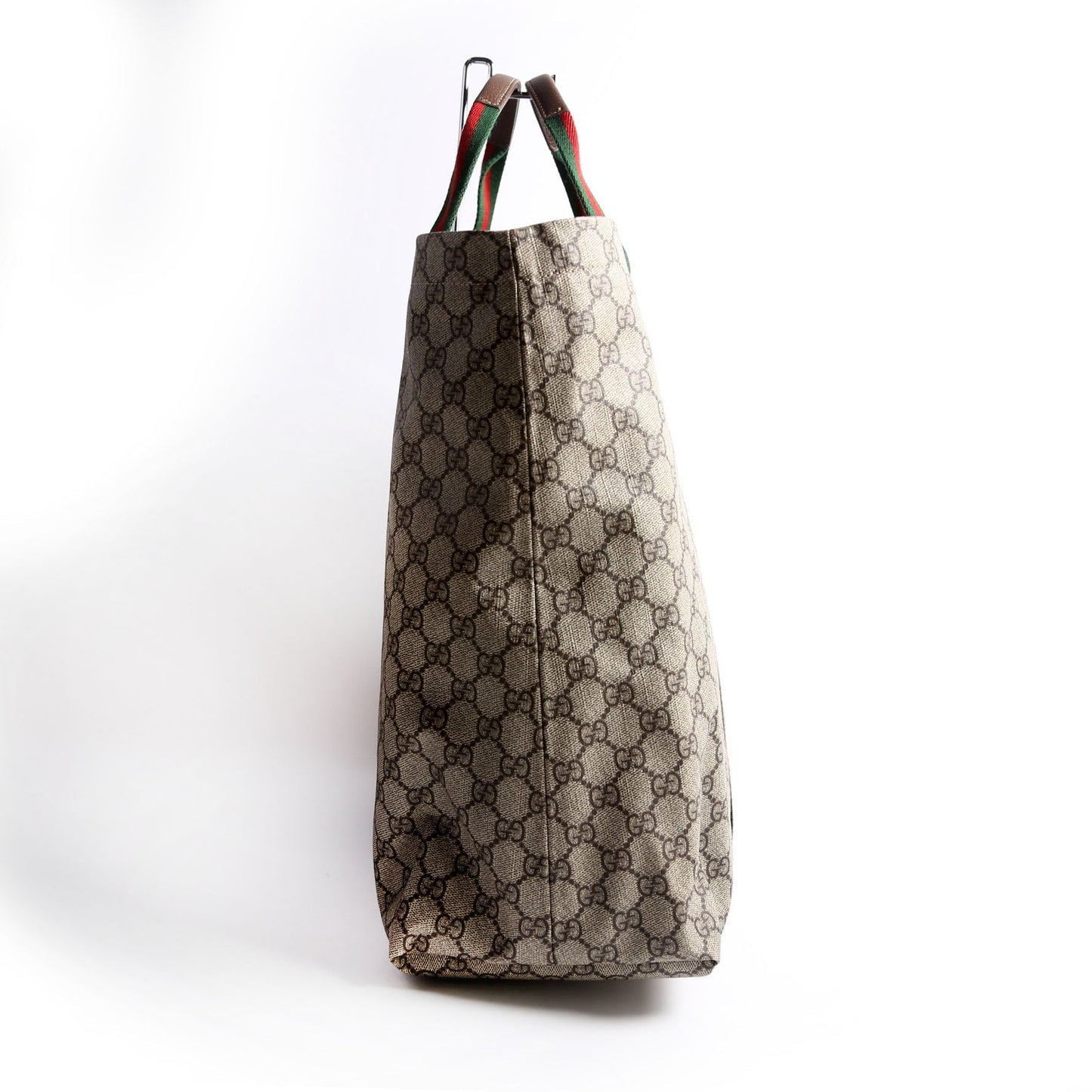 763287 GG Supreme Web Tote Large Brown