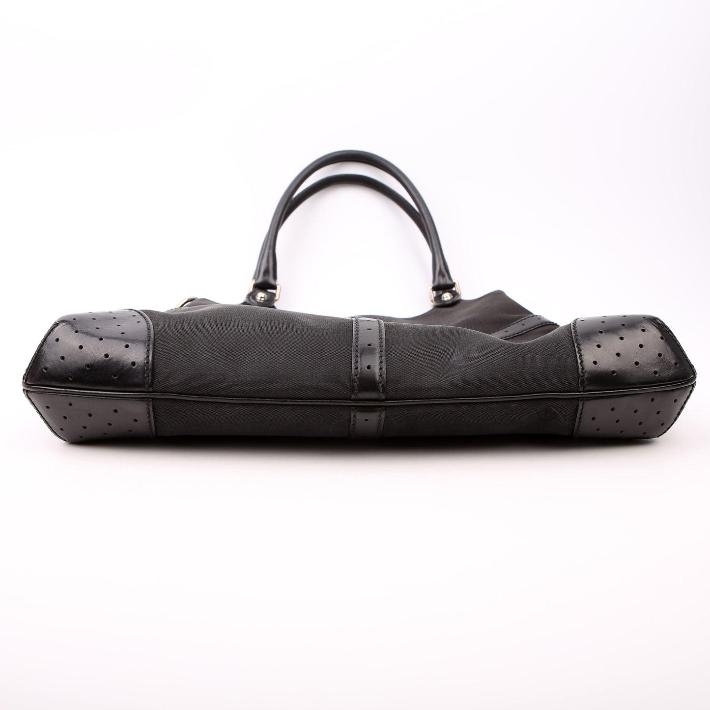 114875 Reins Hobo Canvas/Perforated Leather Black