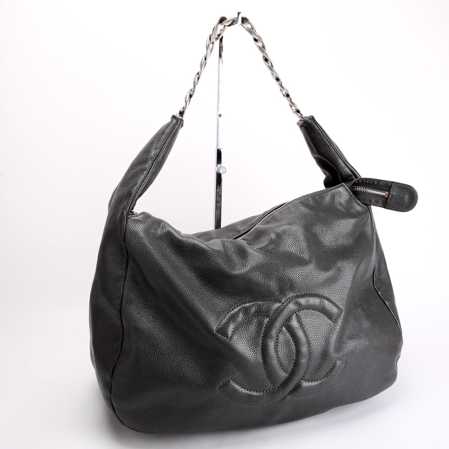 Chanel 31 Caviar Hobo Black/Silver