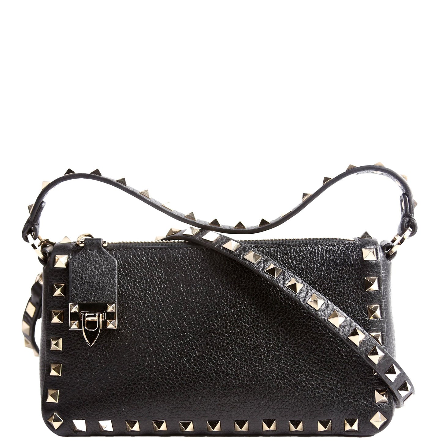 Rockstud Zip-Up Bag Black