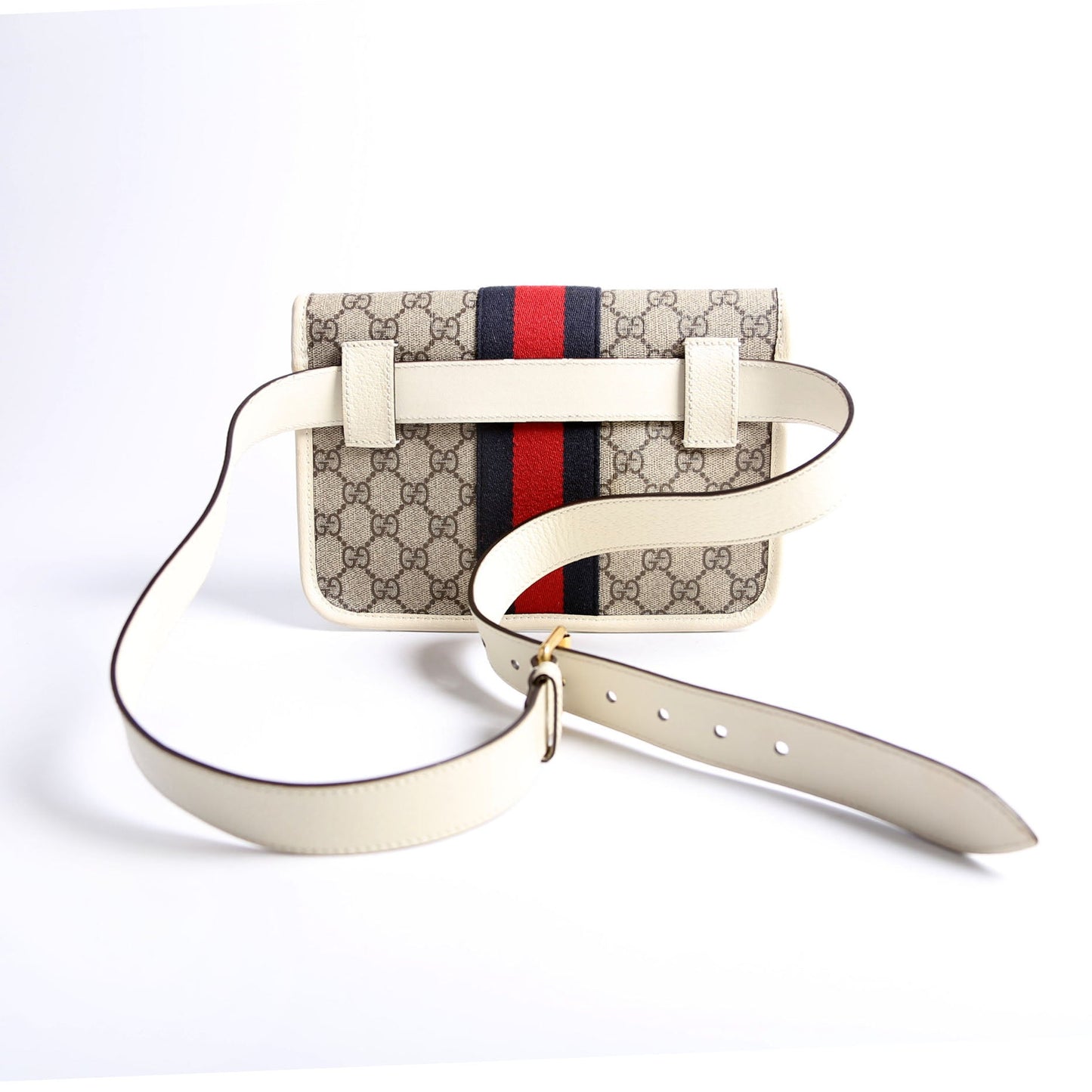 674081 GG Supreme Ophidia Belt Bag White