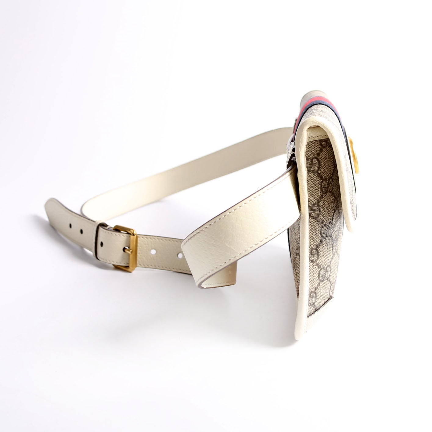 674081 GG Supreme Ophidia Belt Bag White
