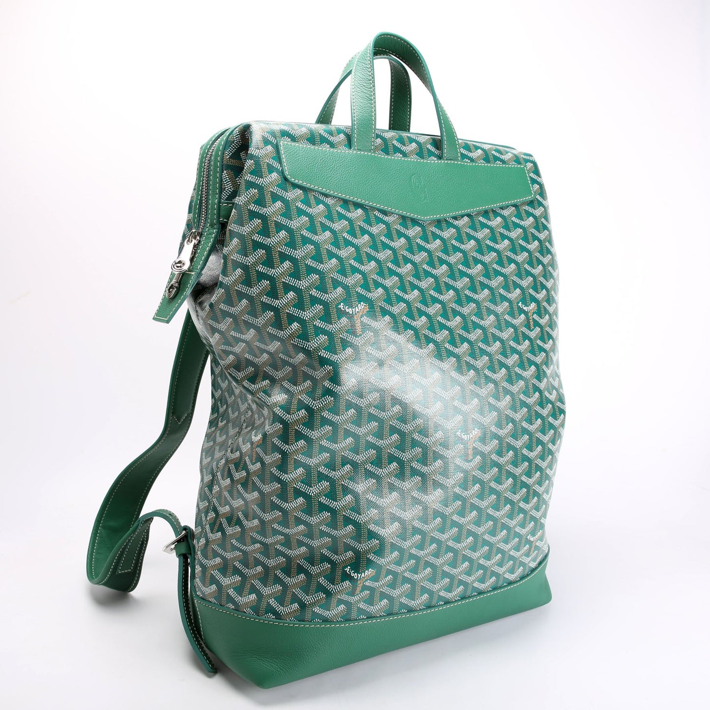 Cisalpin Goyardine Backpack Green