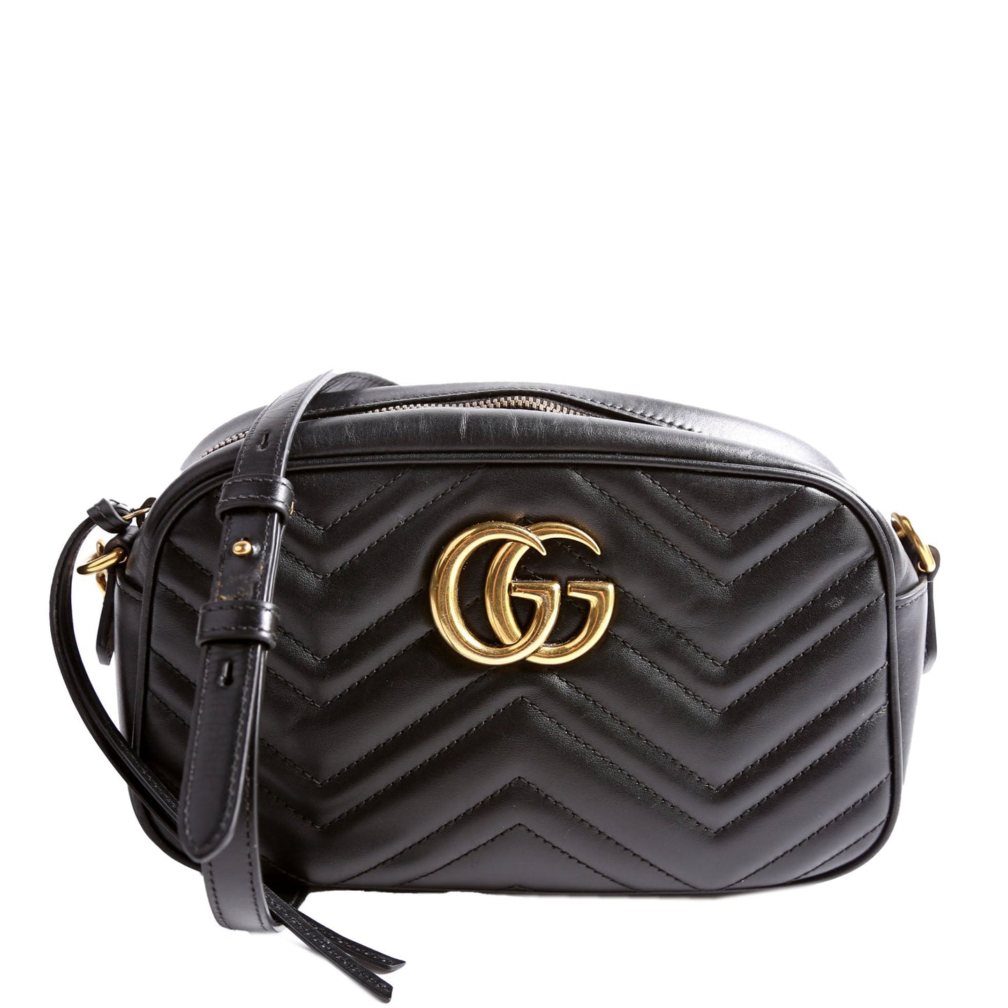 447632 Marmont Small Leather Camera Black