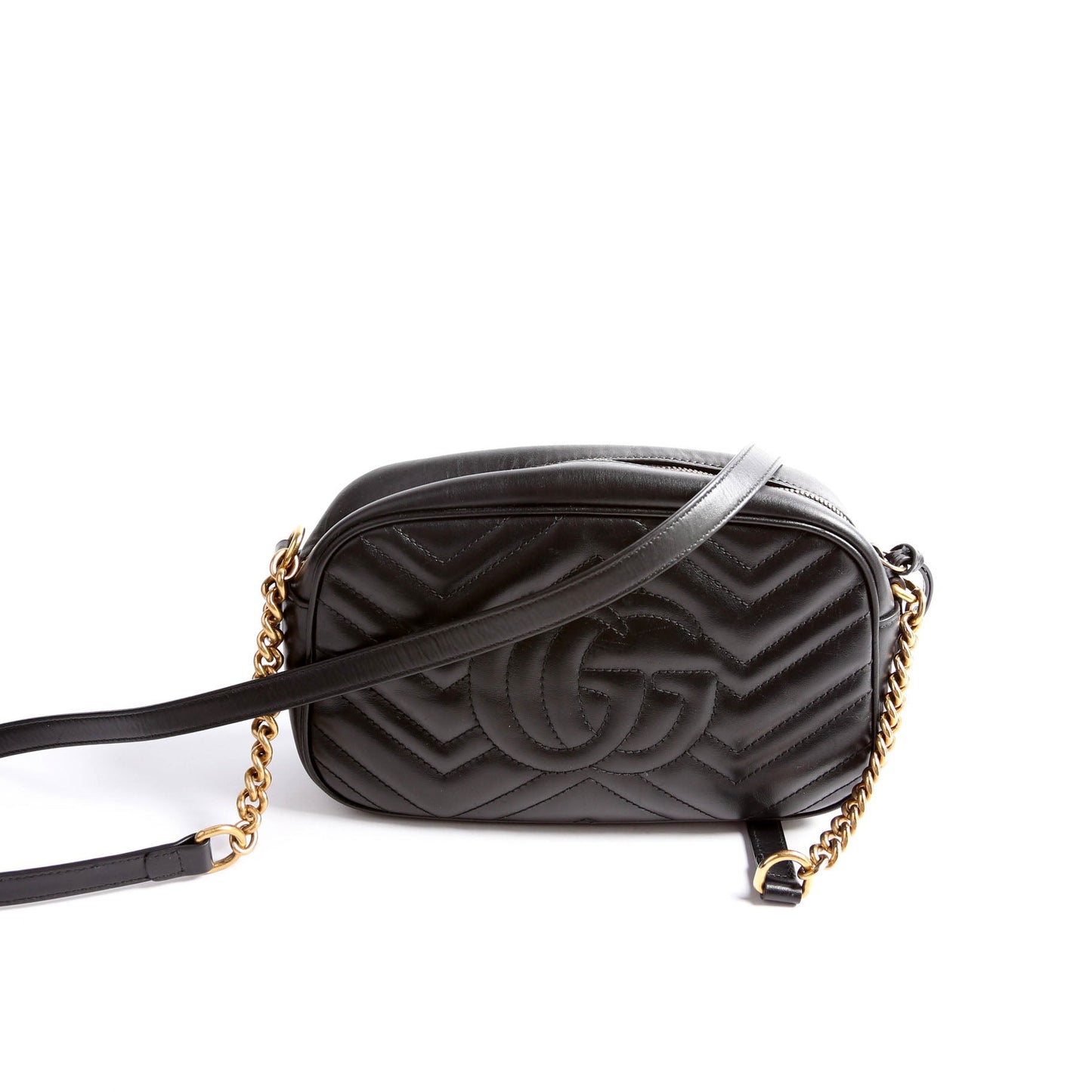 447632 Marmont Small Leather Camera Black