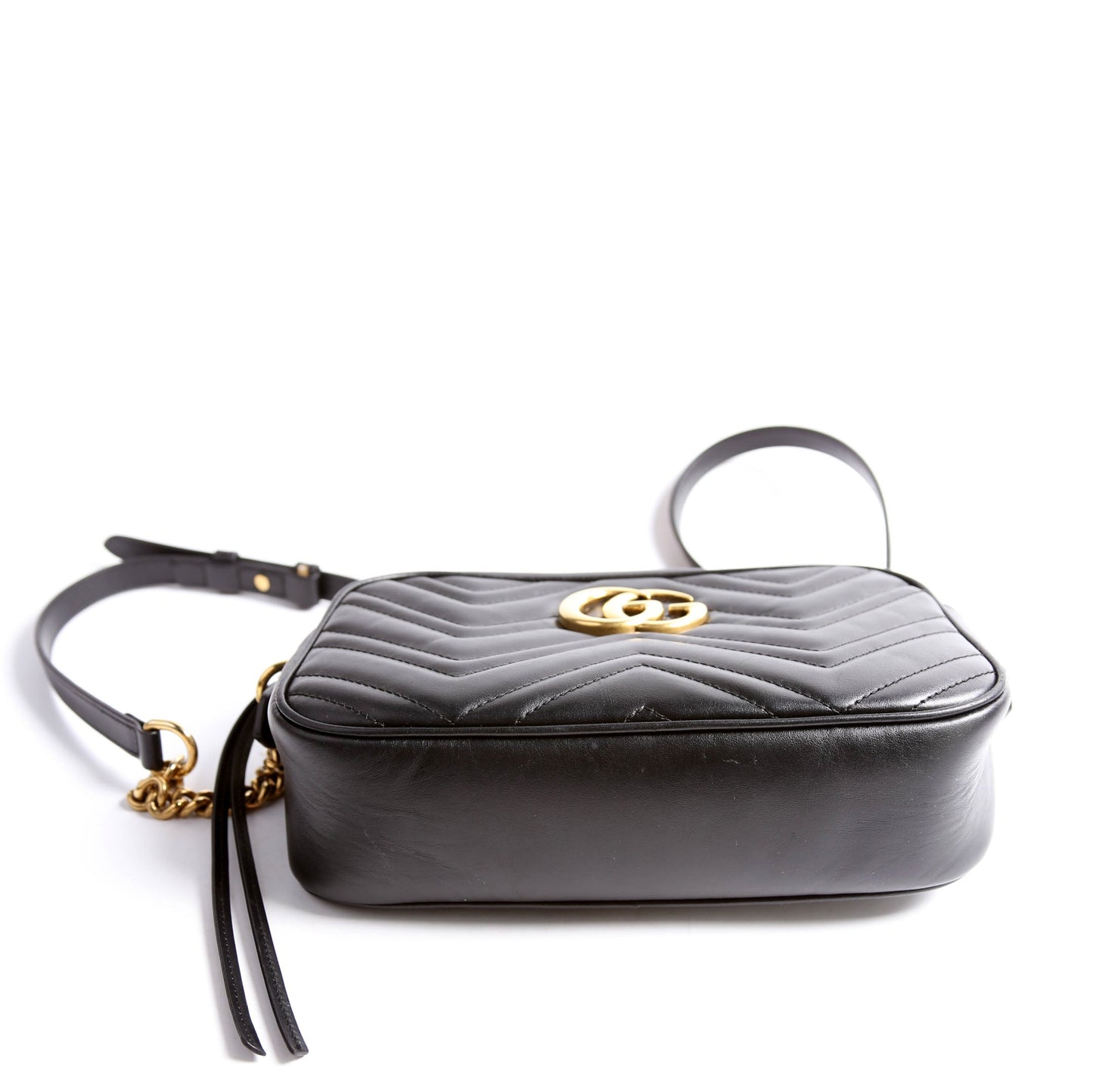447632 Marmont Small Leather Camera Black