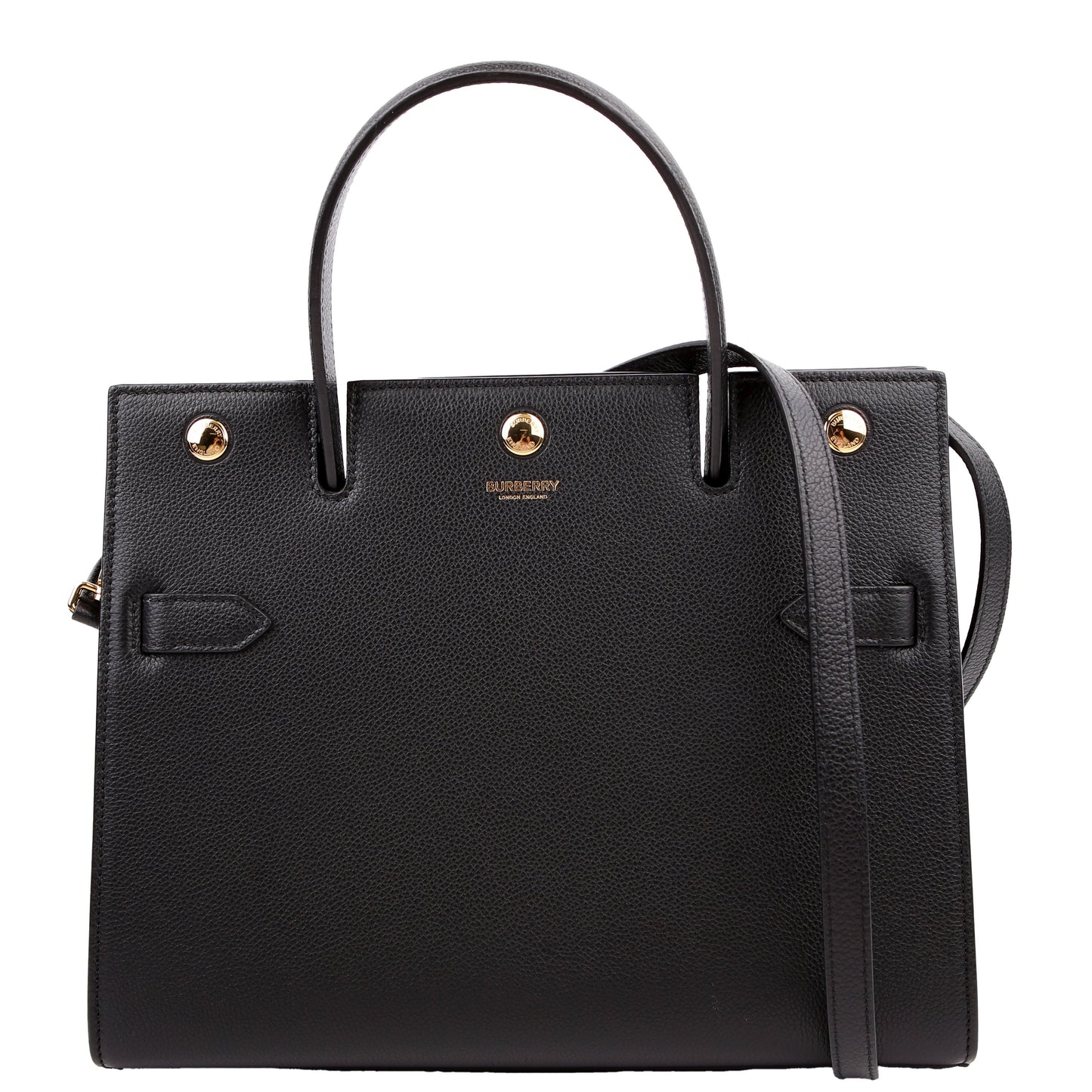 Title Bag Small Grain Leather Black