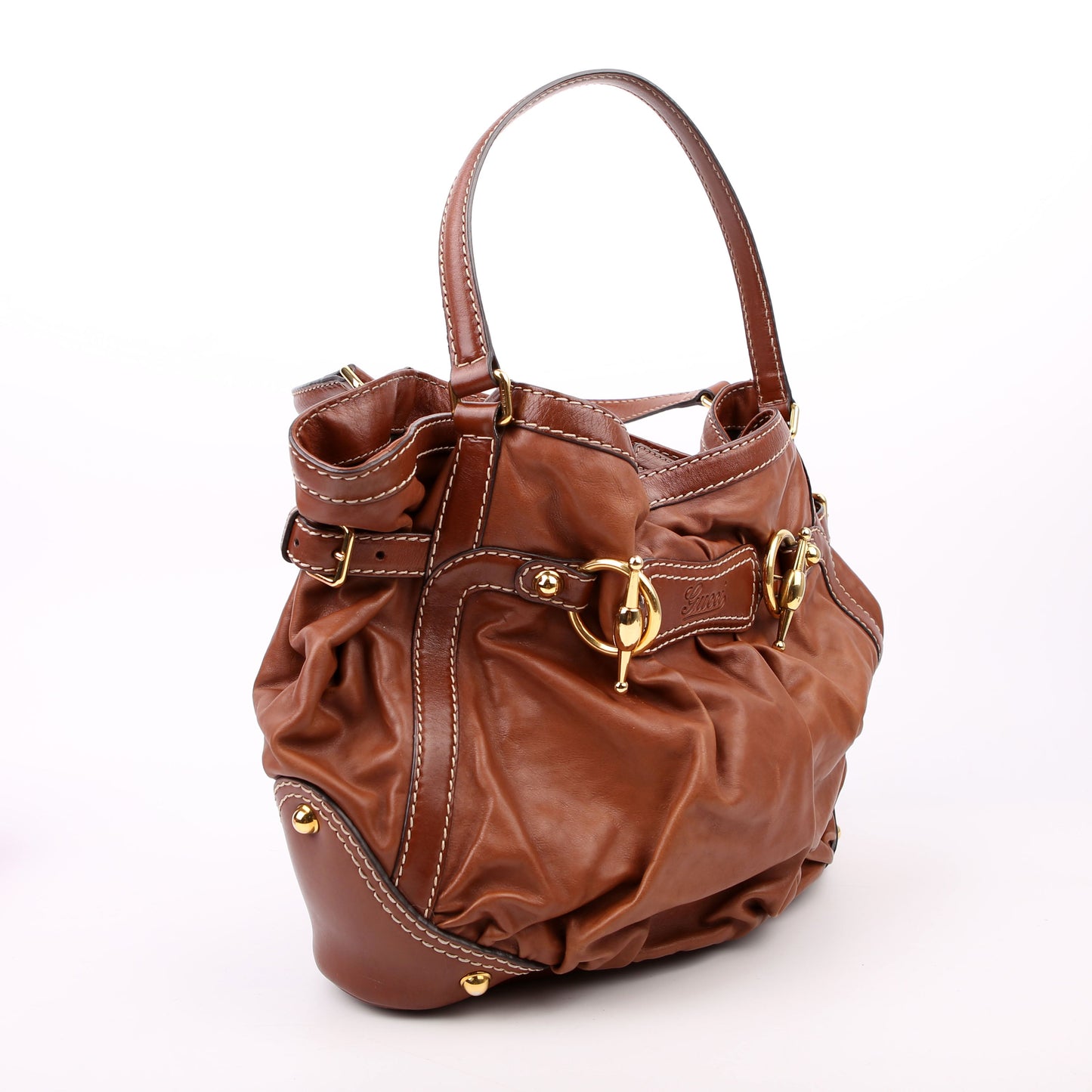 203546 Leather Jockey Hobo Brown