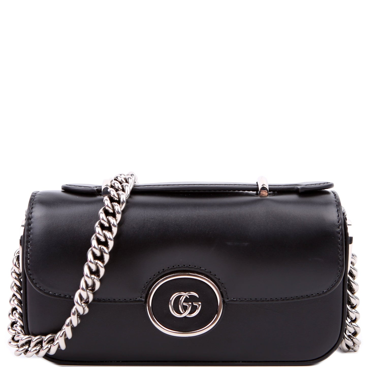 760194 Petite GG Mini Calfskin Shoulder Bag Black