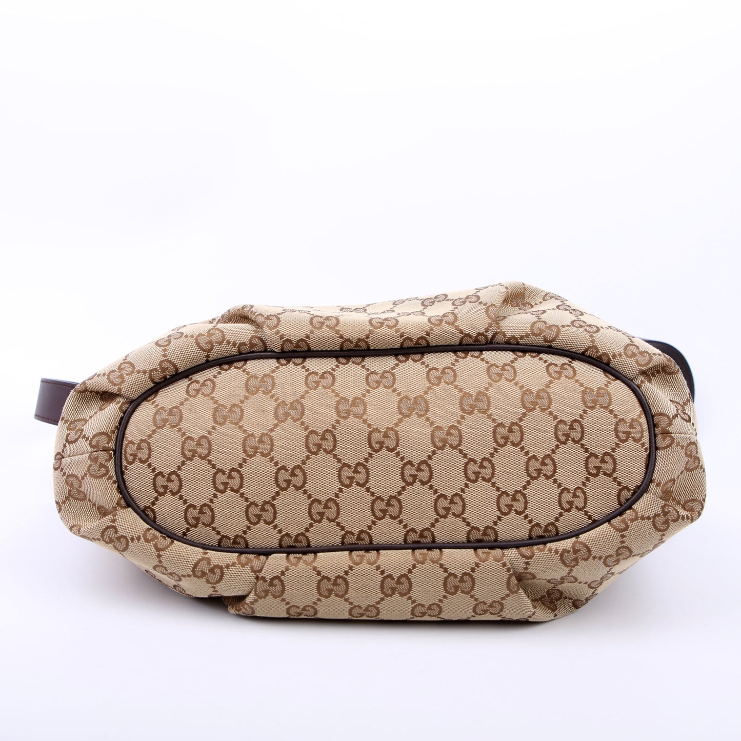 388930 GG Canvas Shoulder Bag Brown