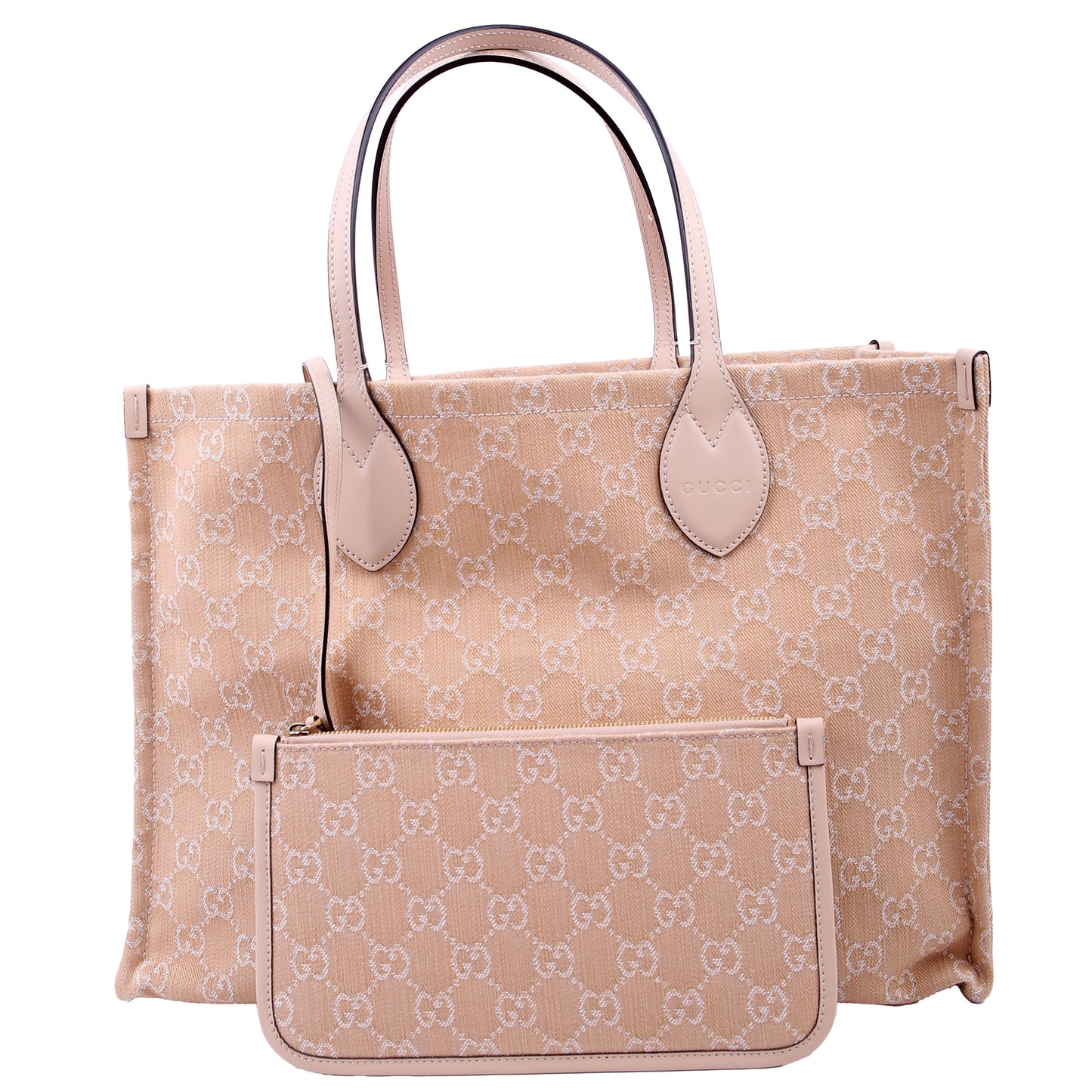 772184 Summer Tote Large Denim Nude