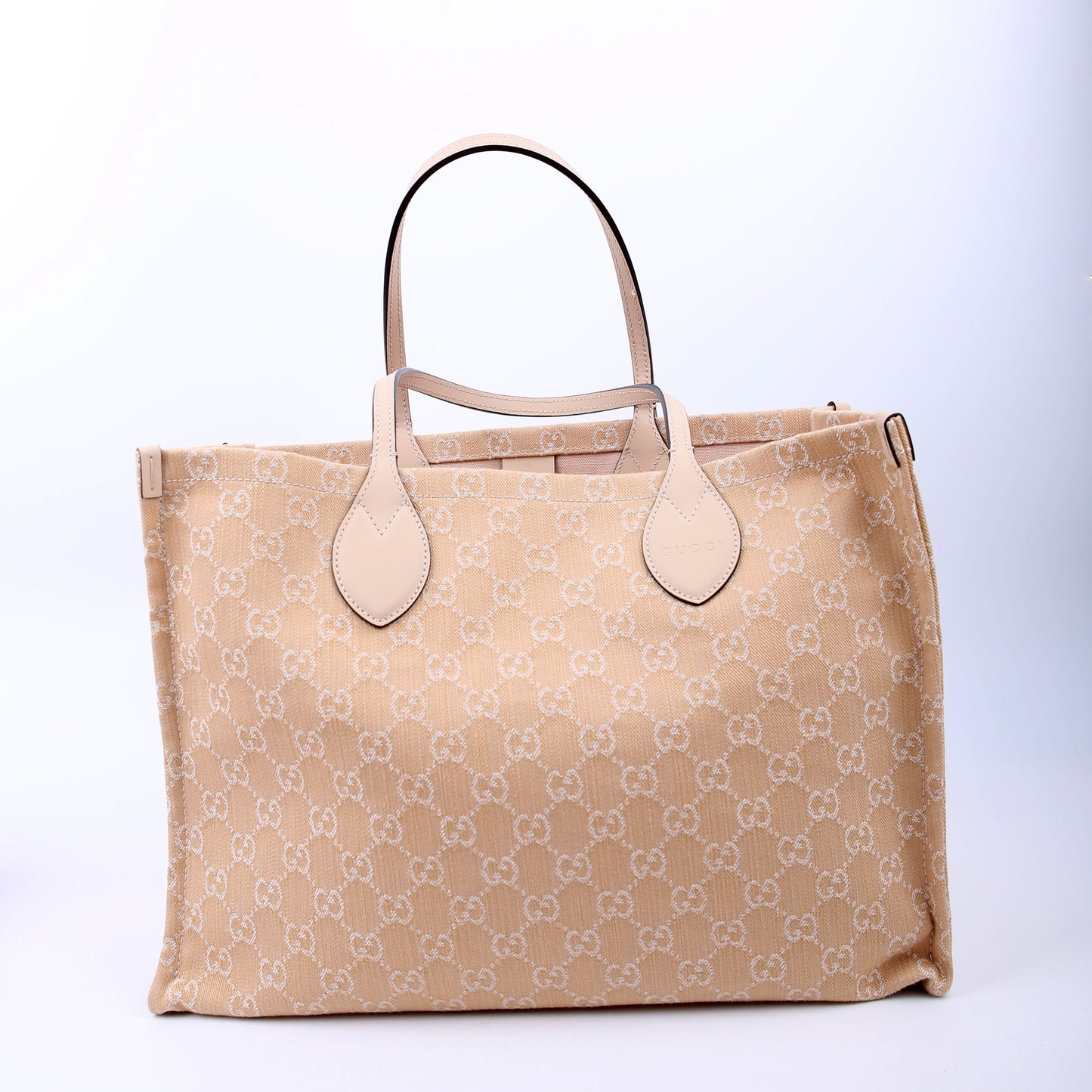 772184 Summer Tote Large Denim Nude