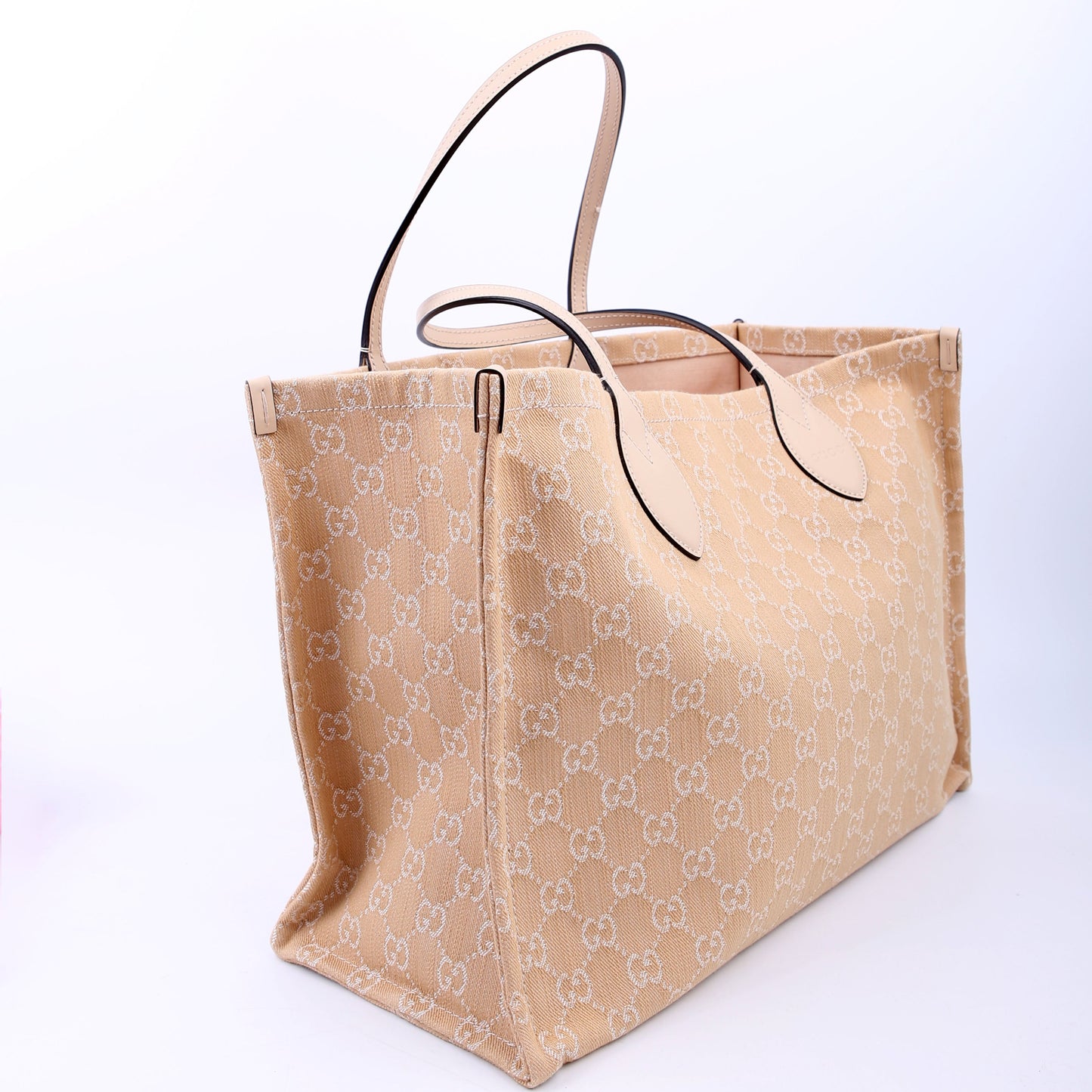 772184 Summer Tote Large Denim Nude