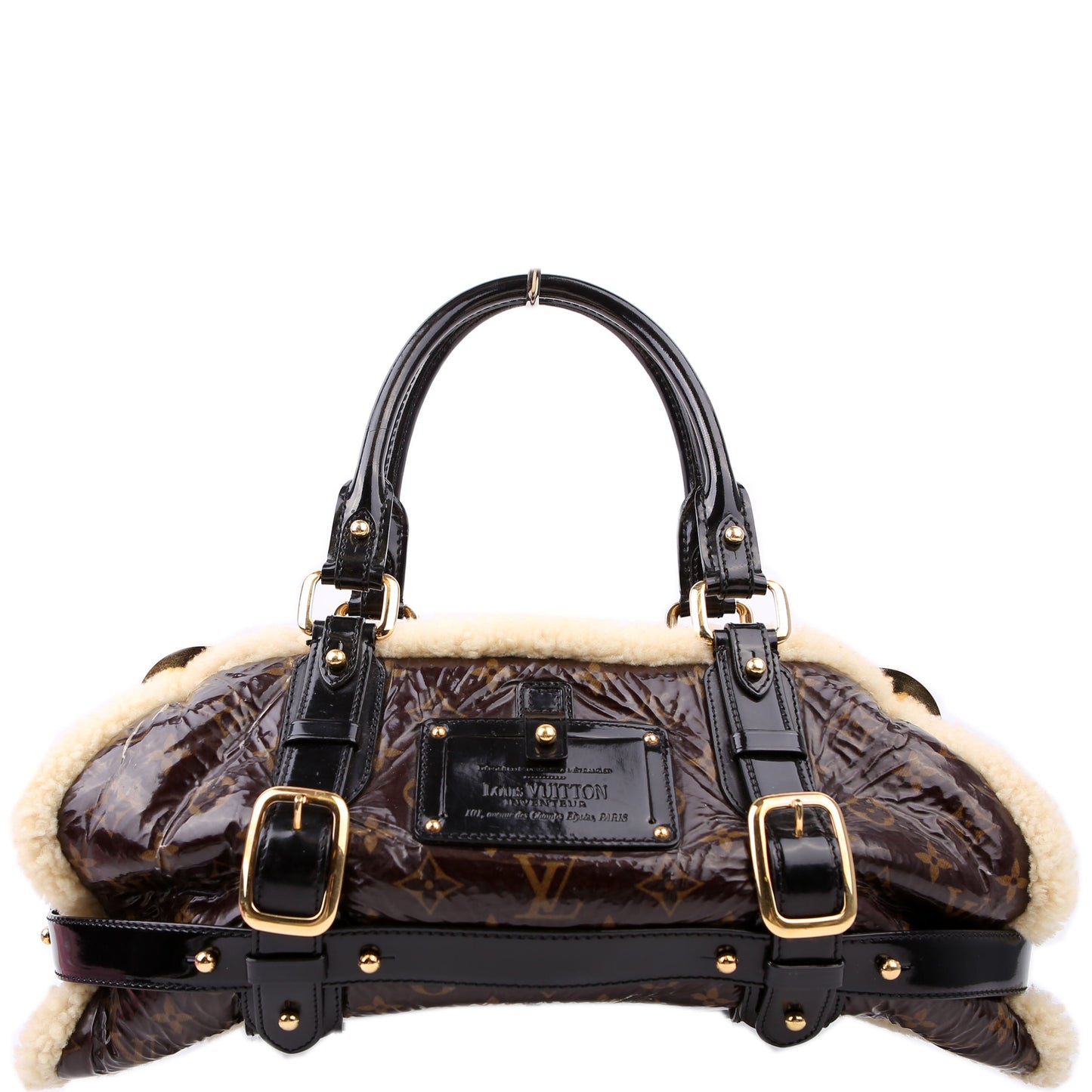 Shearling Thunder Bag Monogram Black