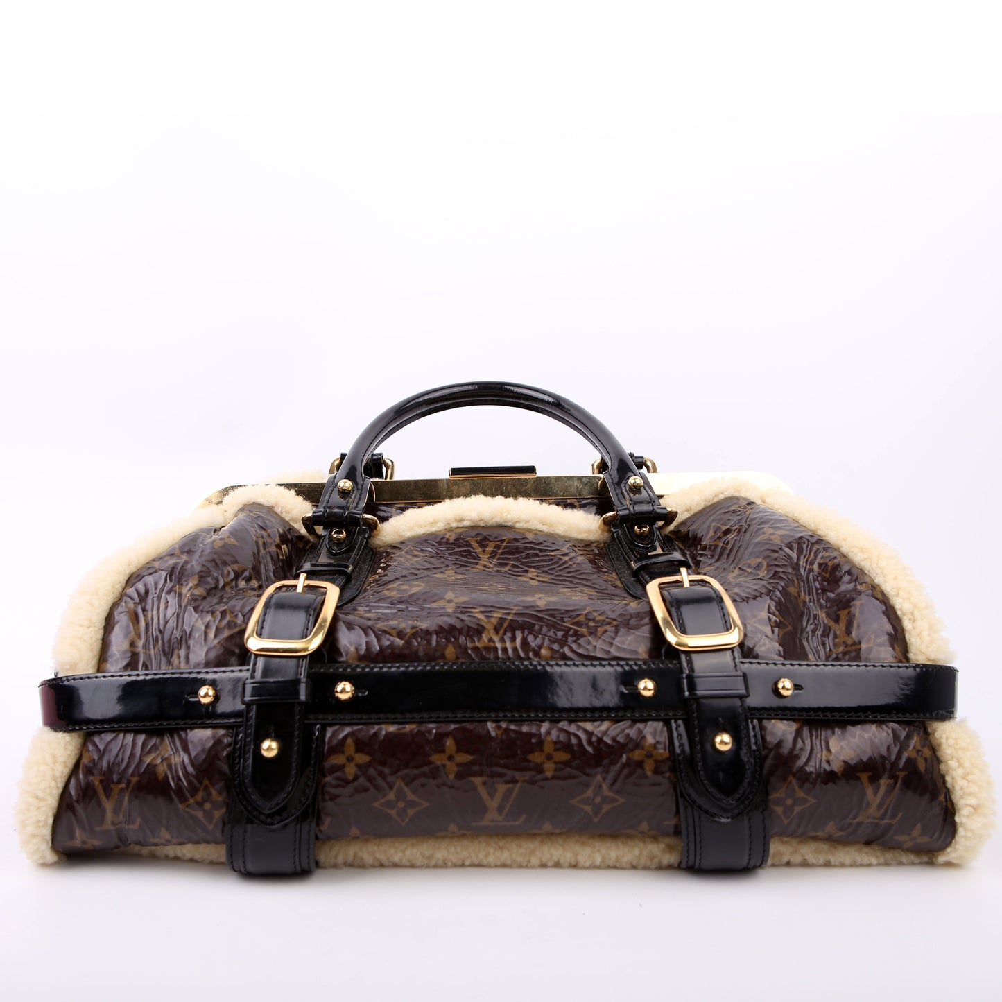 Shearling Thunder Bag Monogram Black