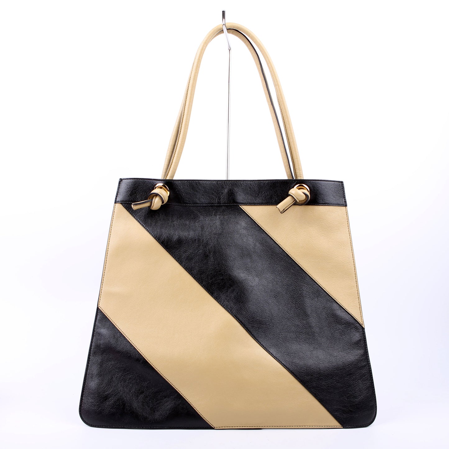 576463 Zumi Leather Tote Black/Tan