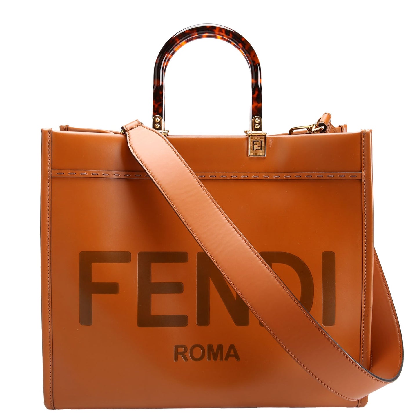 8BH386 Sunshine Shopper Medium Leather Brown