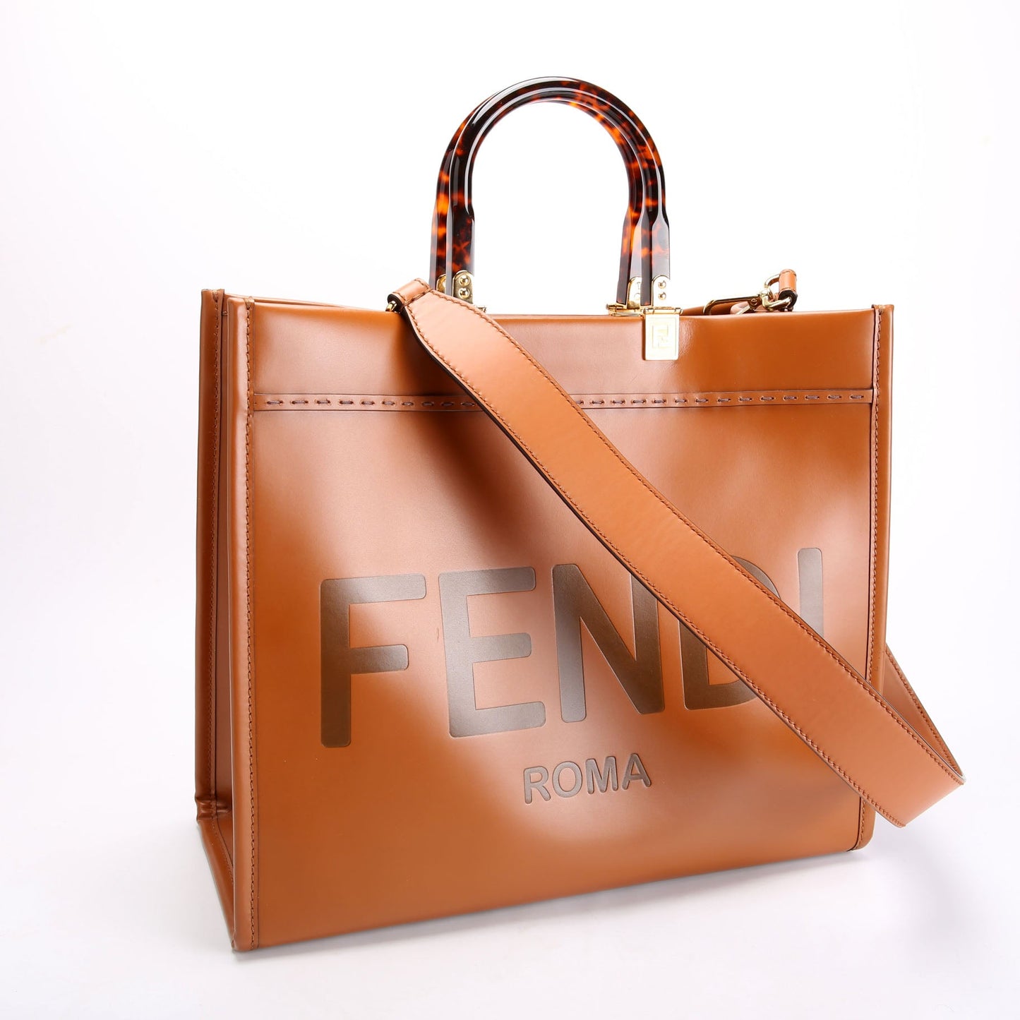 8BH386 Sunshine Shopper Medium Leather Brown