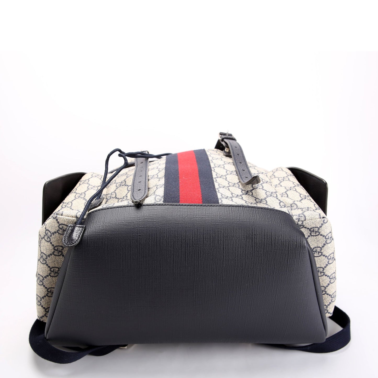 598140 GG Supreme Ophidia Double Buckle Backpack Medium Navy