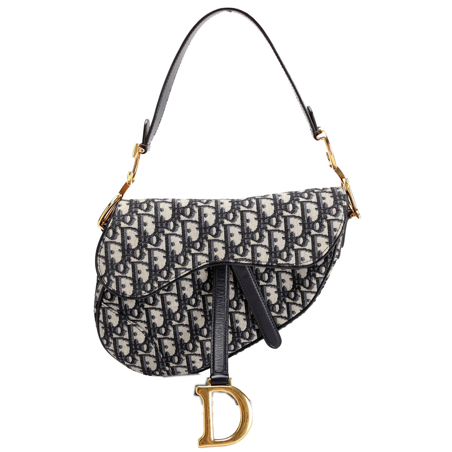 Saddle Bag Oblique Navy/Gold