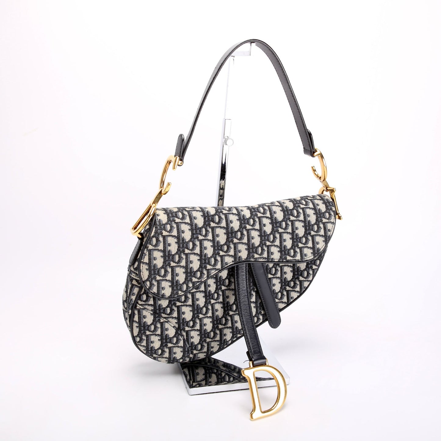 Saddle Bag Oblique Navy/Gold