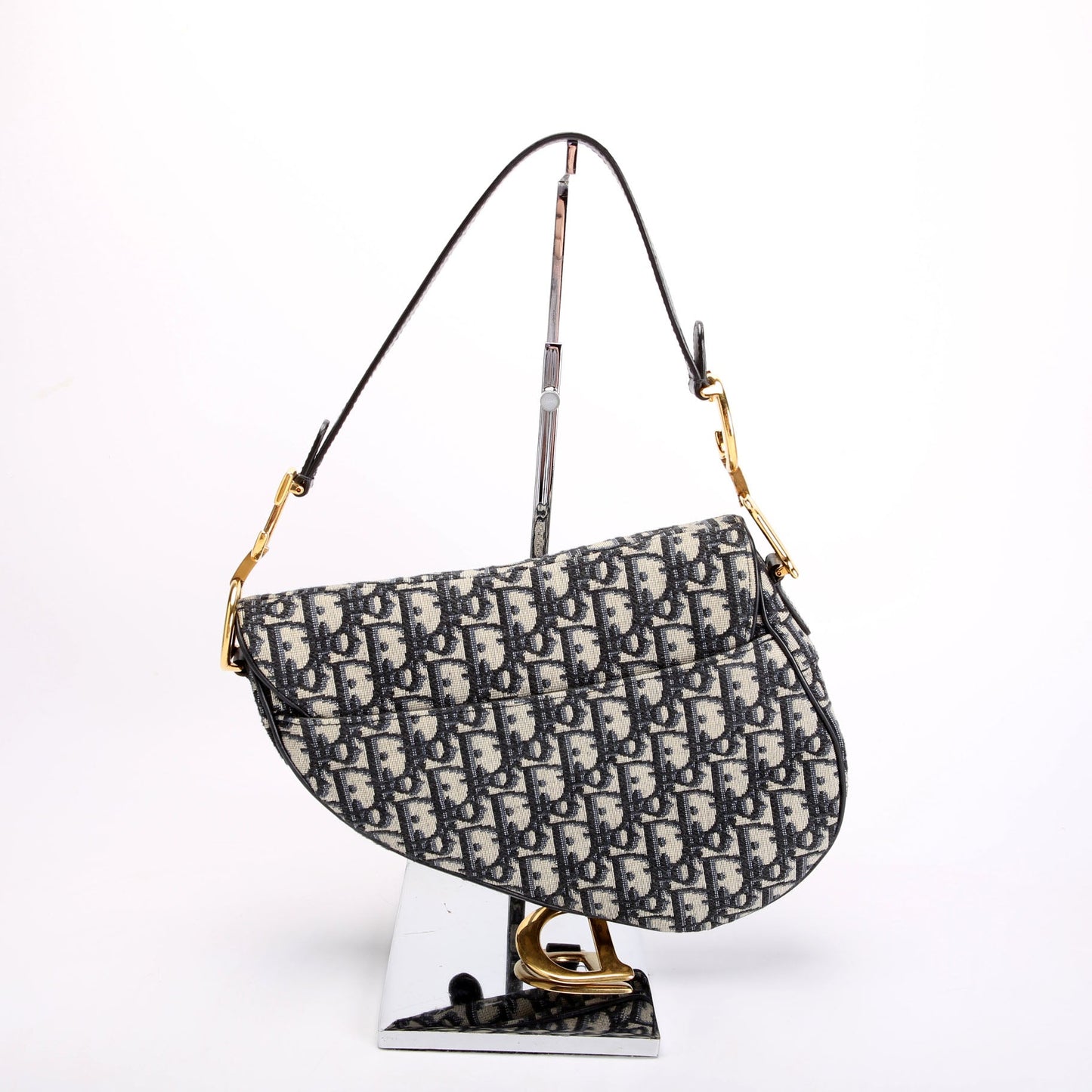 Saddle Bag Oblique Navy/Gold