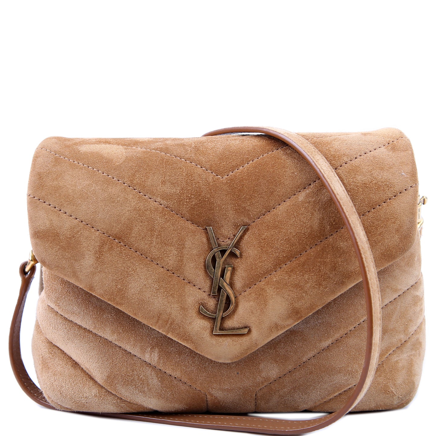 Loulou Suede Satchel Toy Crossbody 678401 Brown