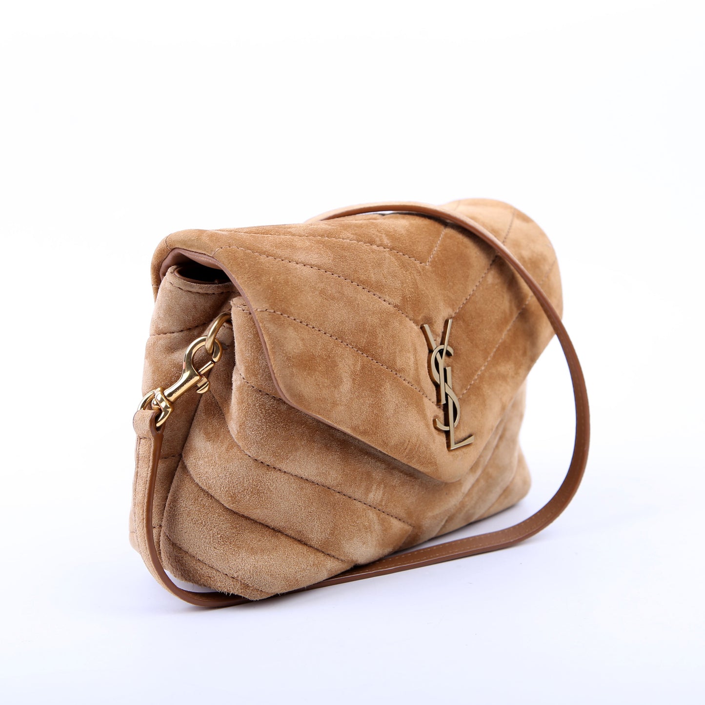 Loulou Suede Satchel Toy Crossbody 678401 Brown