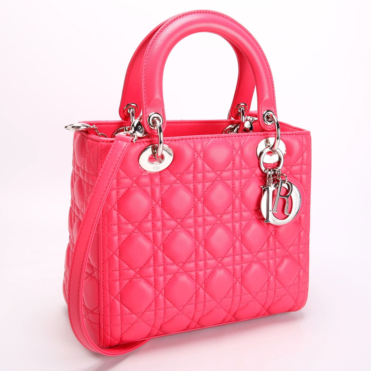 Lady Dior Medium Lambskin Pink
