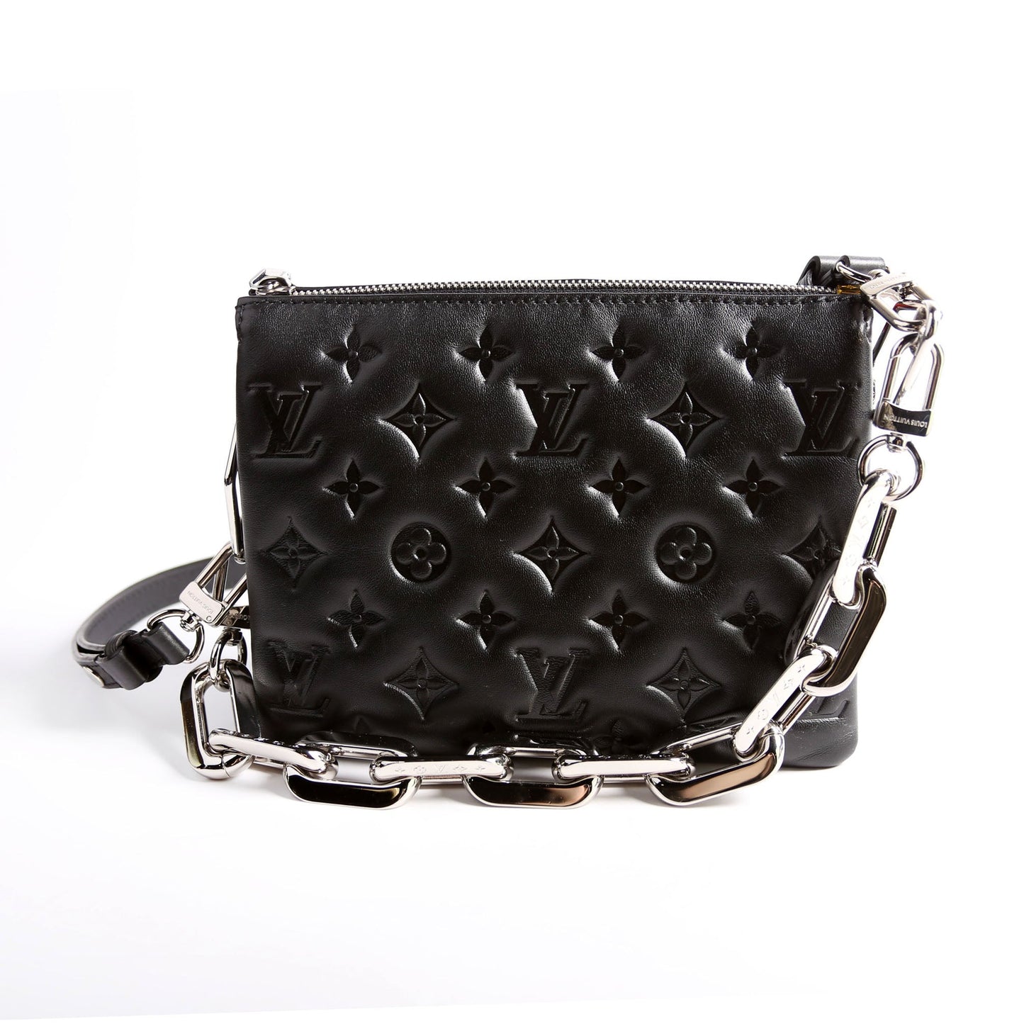 Coussin BB NV Lambskin Black/Orange/Silver