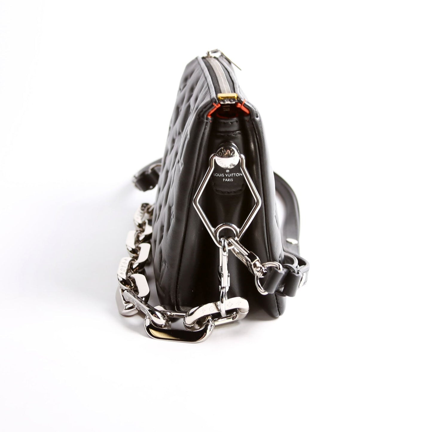 Coussin BB NV Lambskin Black/Orange/Silver