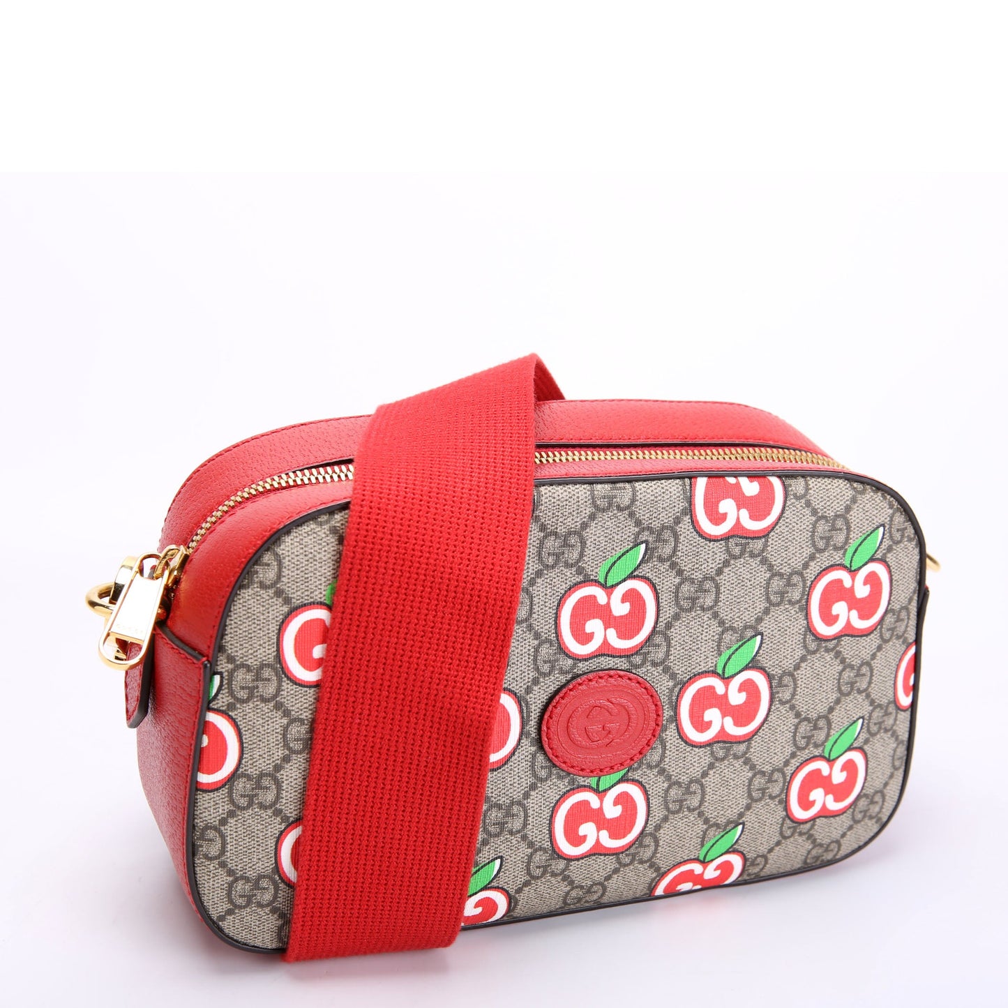 574886 GG Apple Shoulder Bag Red