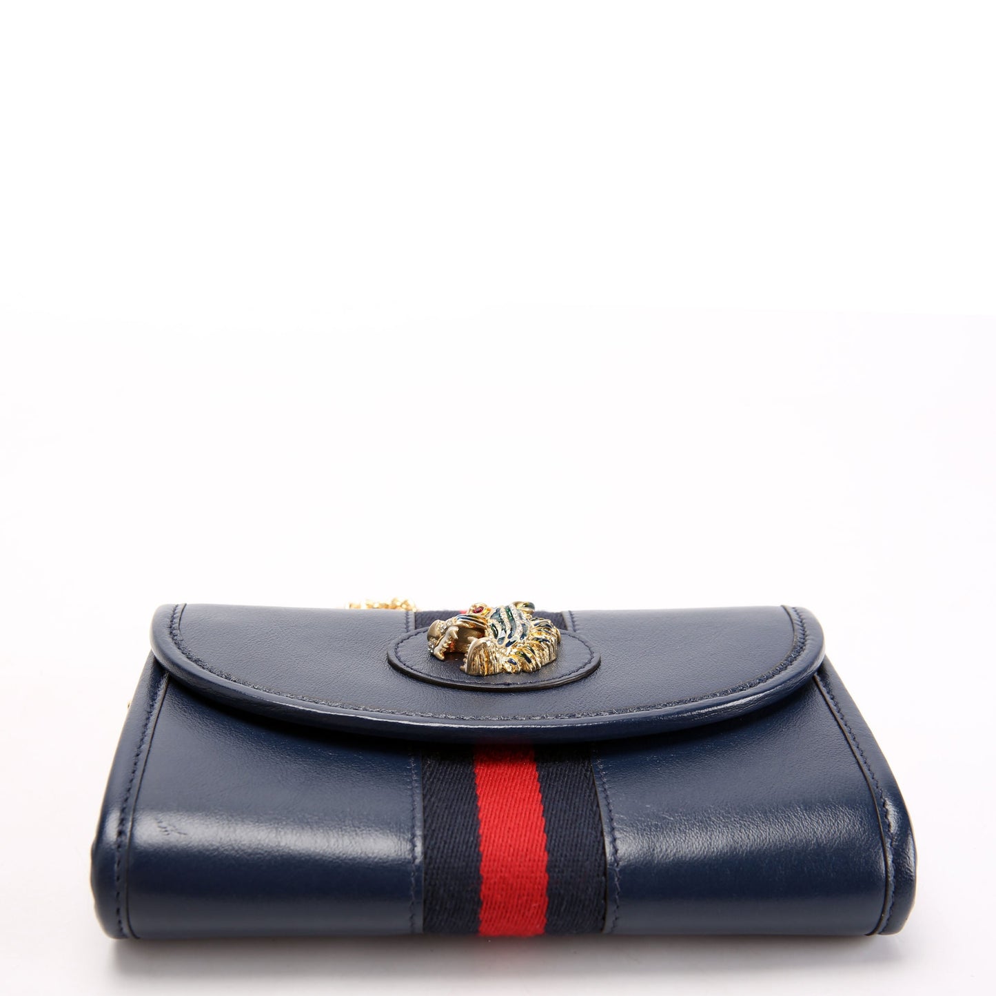 573797 Rajah Web Mini Bag Leather Navy