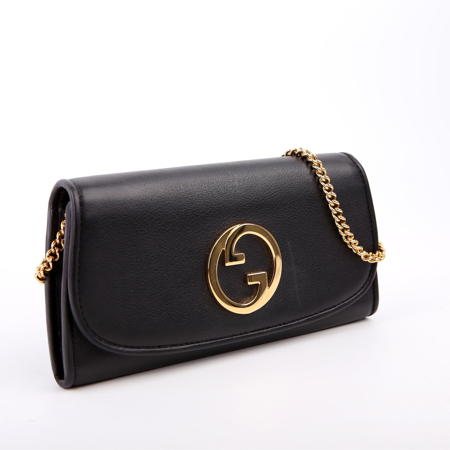 725215 Blondie Leather Continental Chain Wallet Black