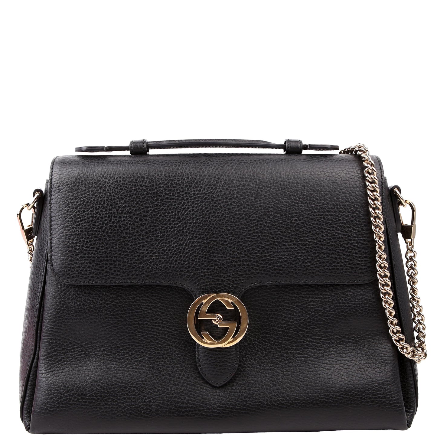 510306 Large Interlocking GG Shoulder Black