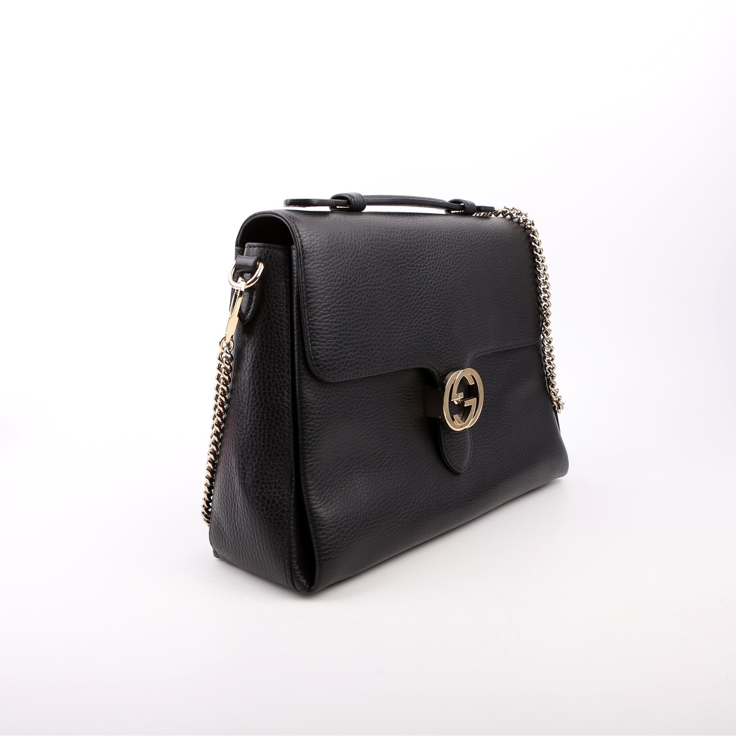 510306 Large Interlocking GG Shoulder Black