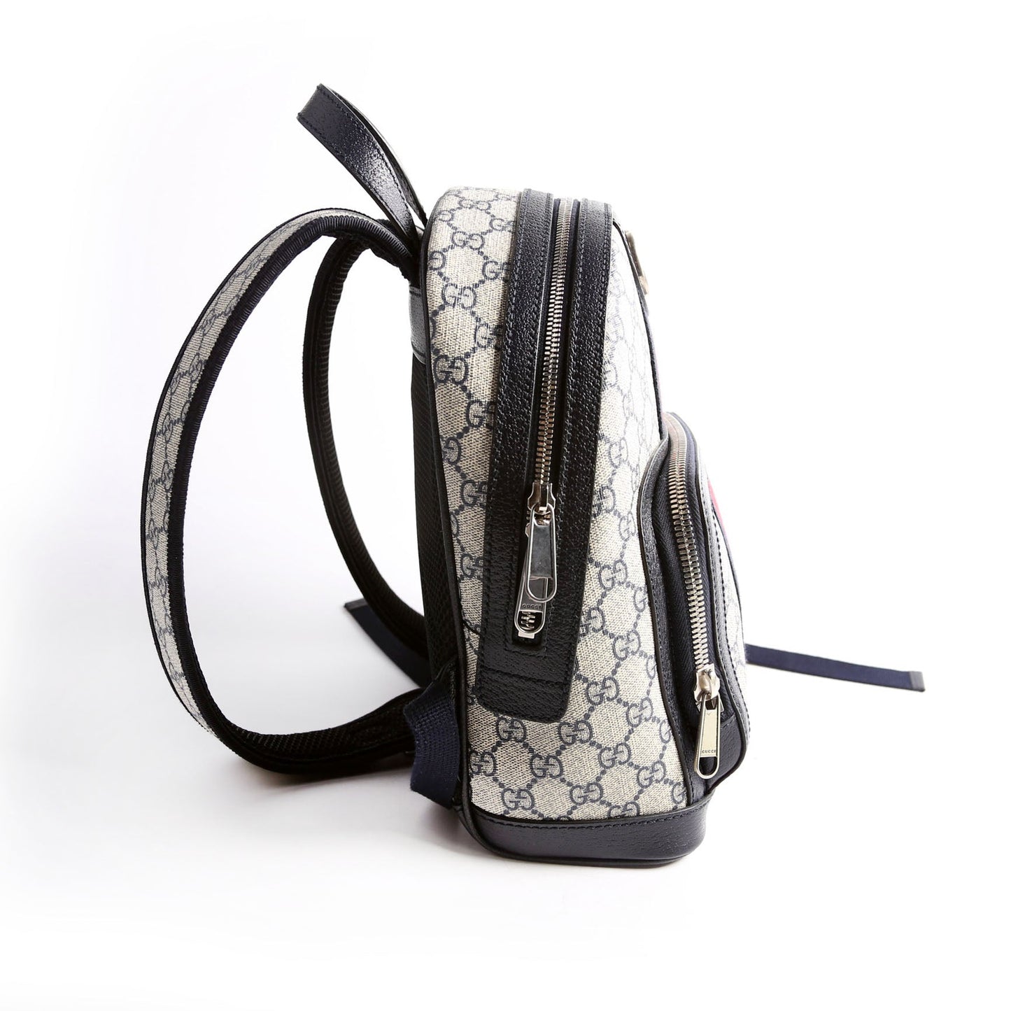 547965 GG Supreme Ophidia Backpack Navy/Beige/Red