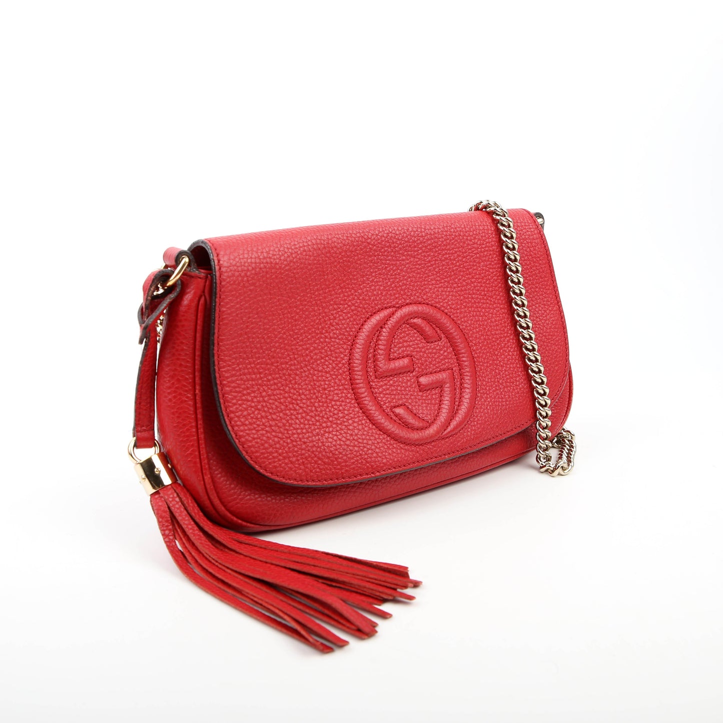 336752 Soho Chain Crossbody Medium Red