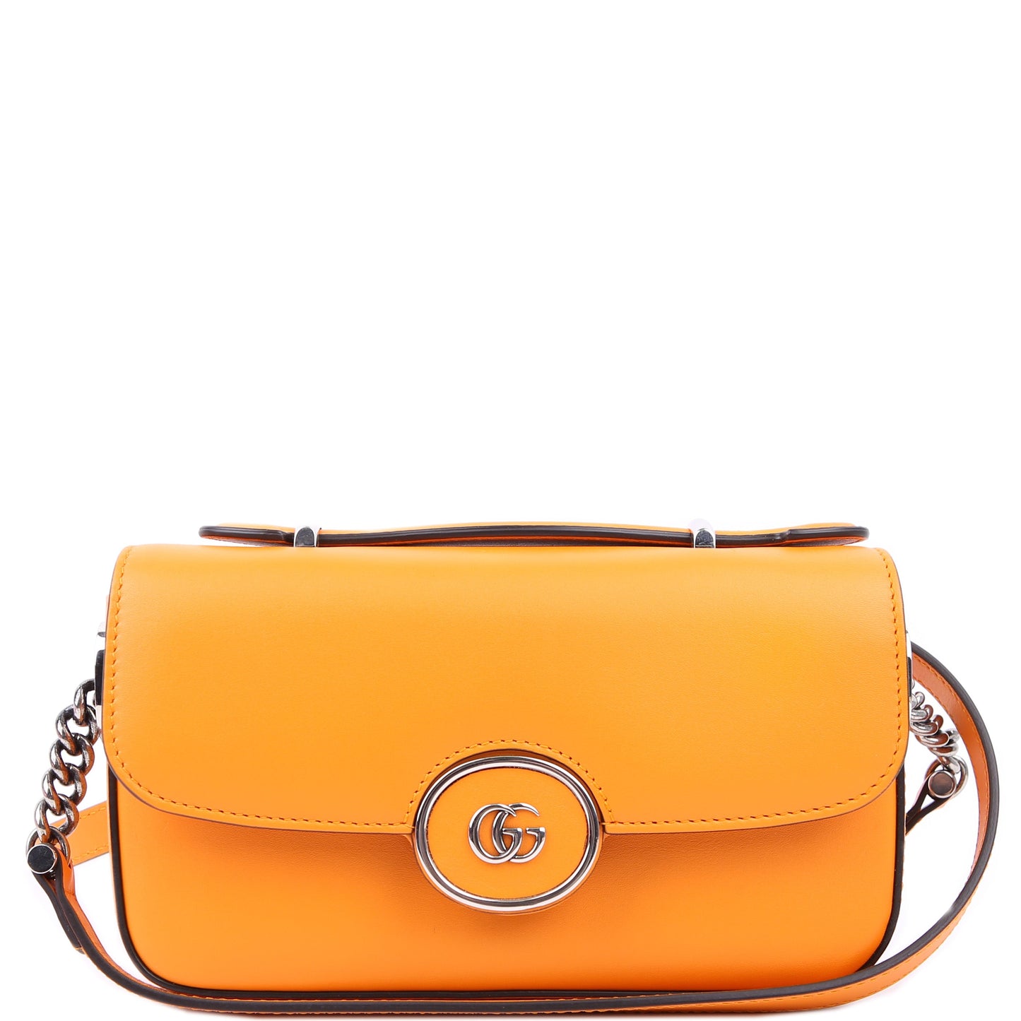 739722 GG Petite Mini Shoulder Bag Calfskin Orange