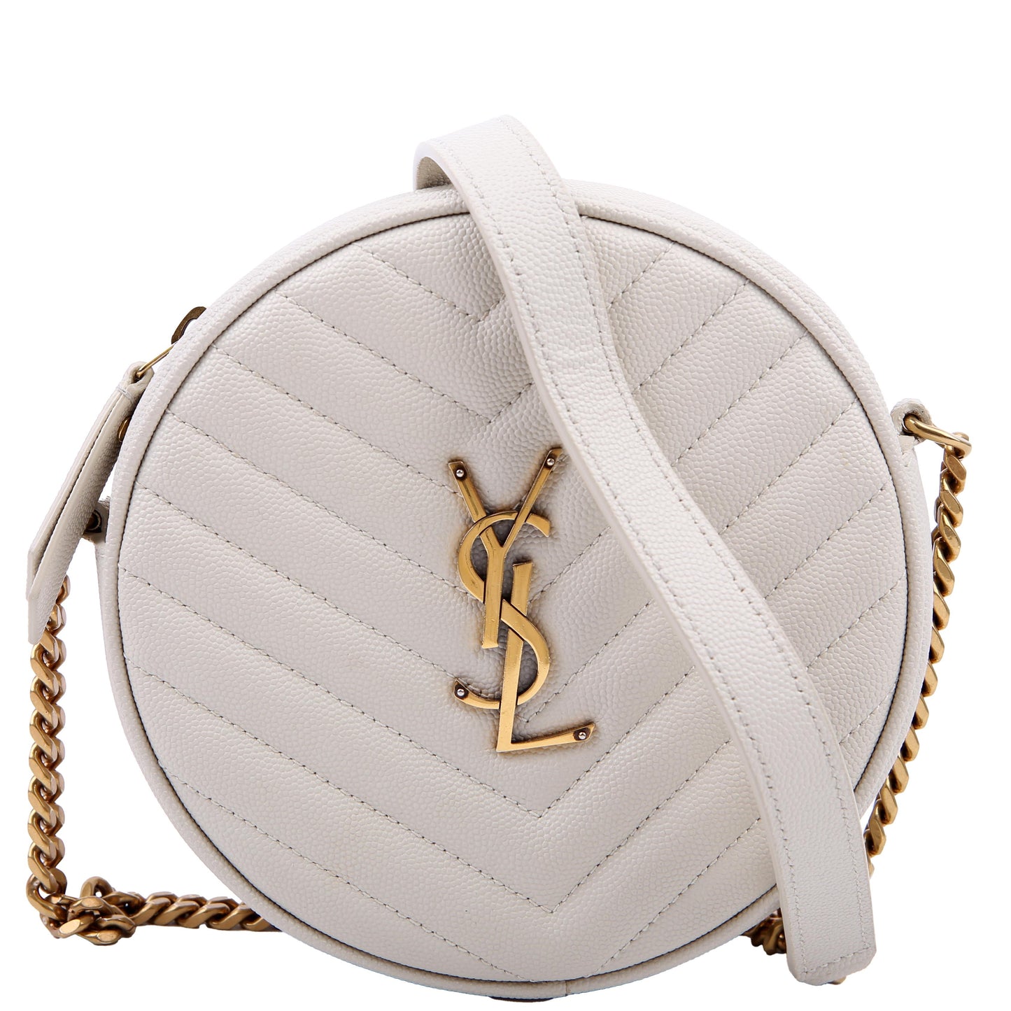 610436 Grain De Round Camera Bag White