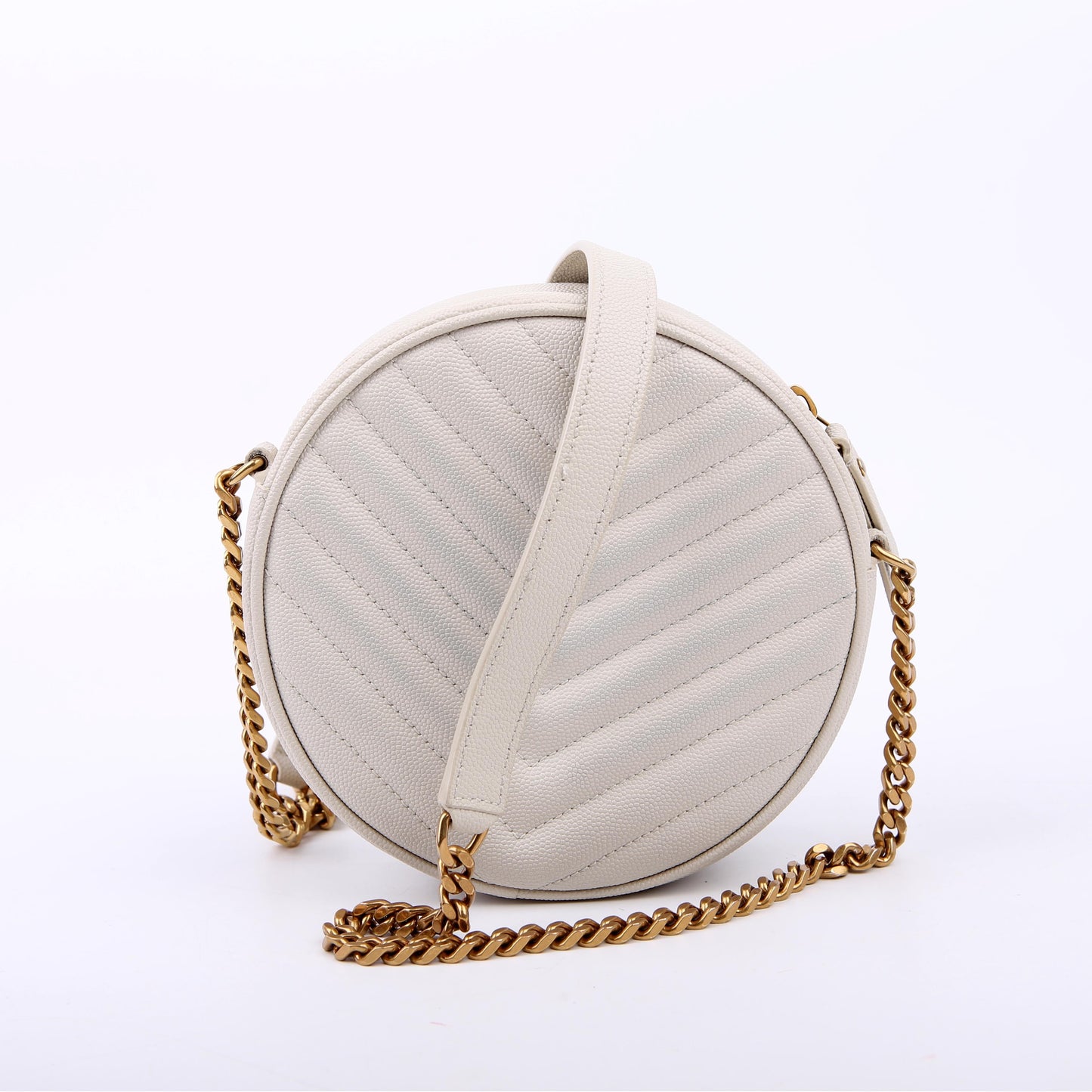 610436 Grain De Round Camera Bag White
