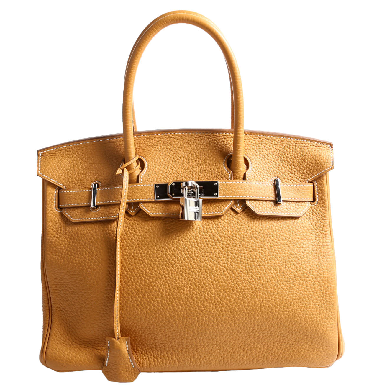 Taurillon Clemence Birkin 30 Natural Sable/Silver