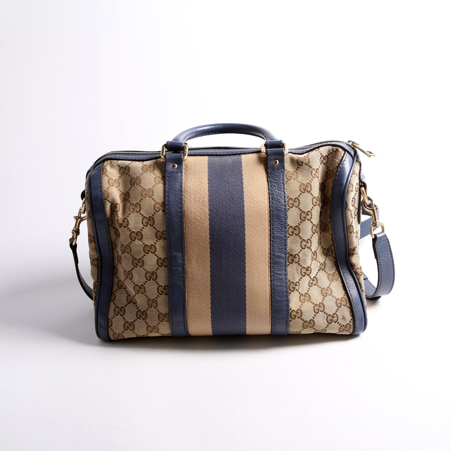 247205 GG Canvas Small Boston Blue