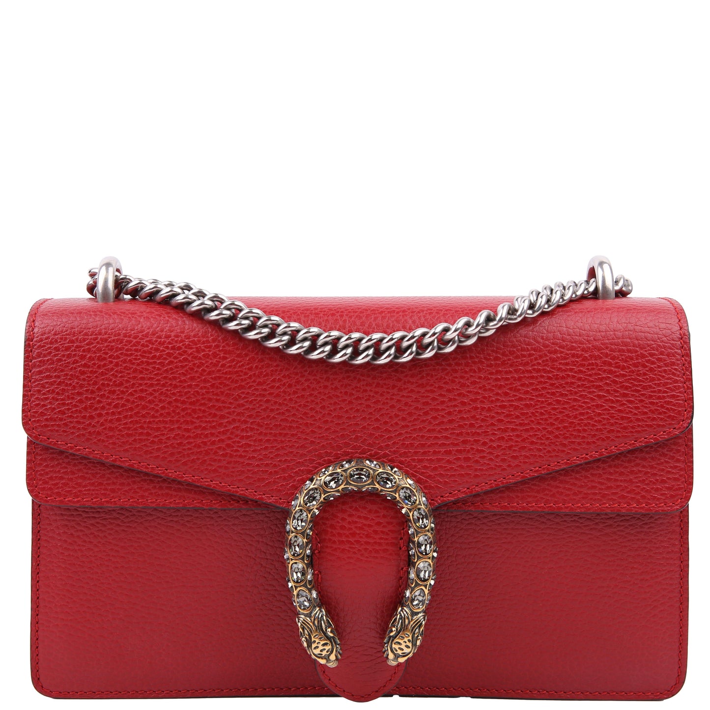400249 Dionysus Leather Shoulder Small Red