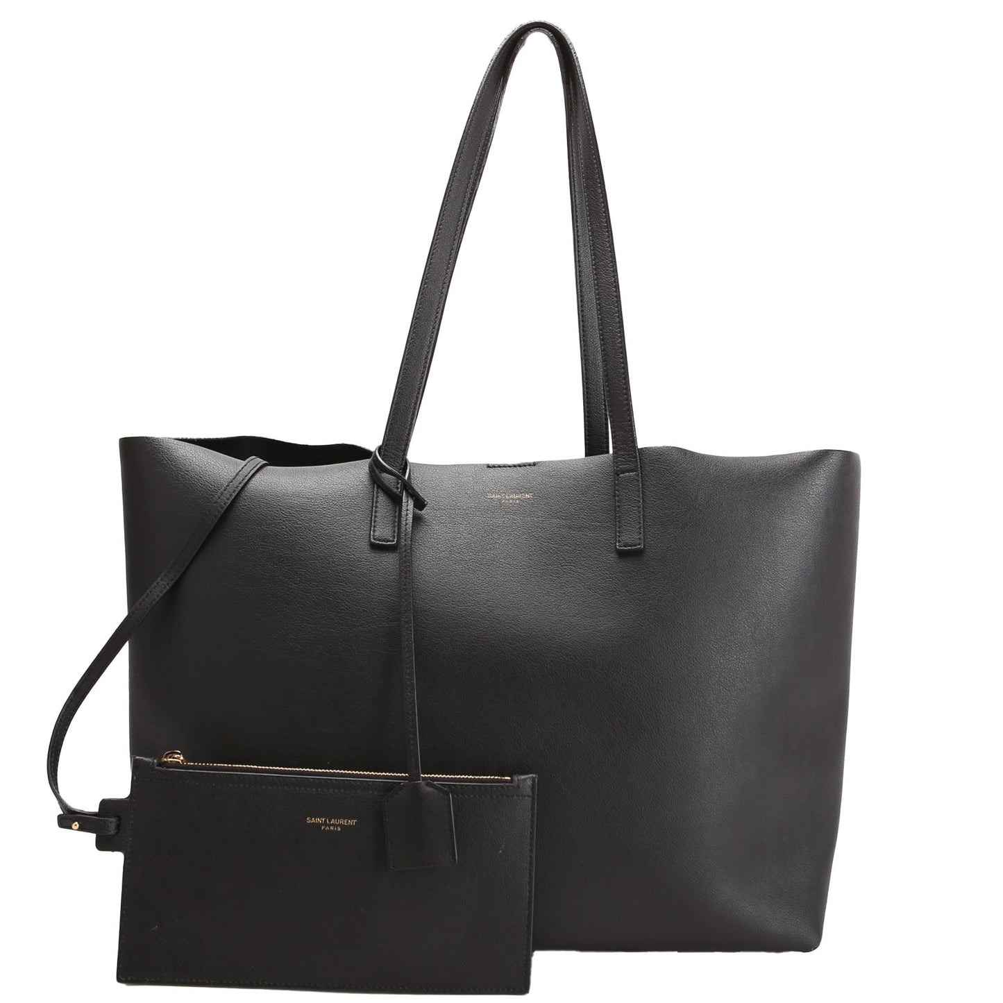 Shopping Bag East/West Supple Leather 600281 Black