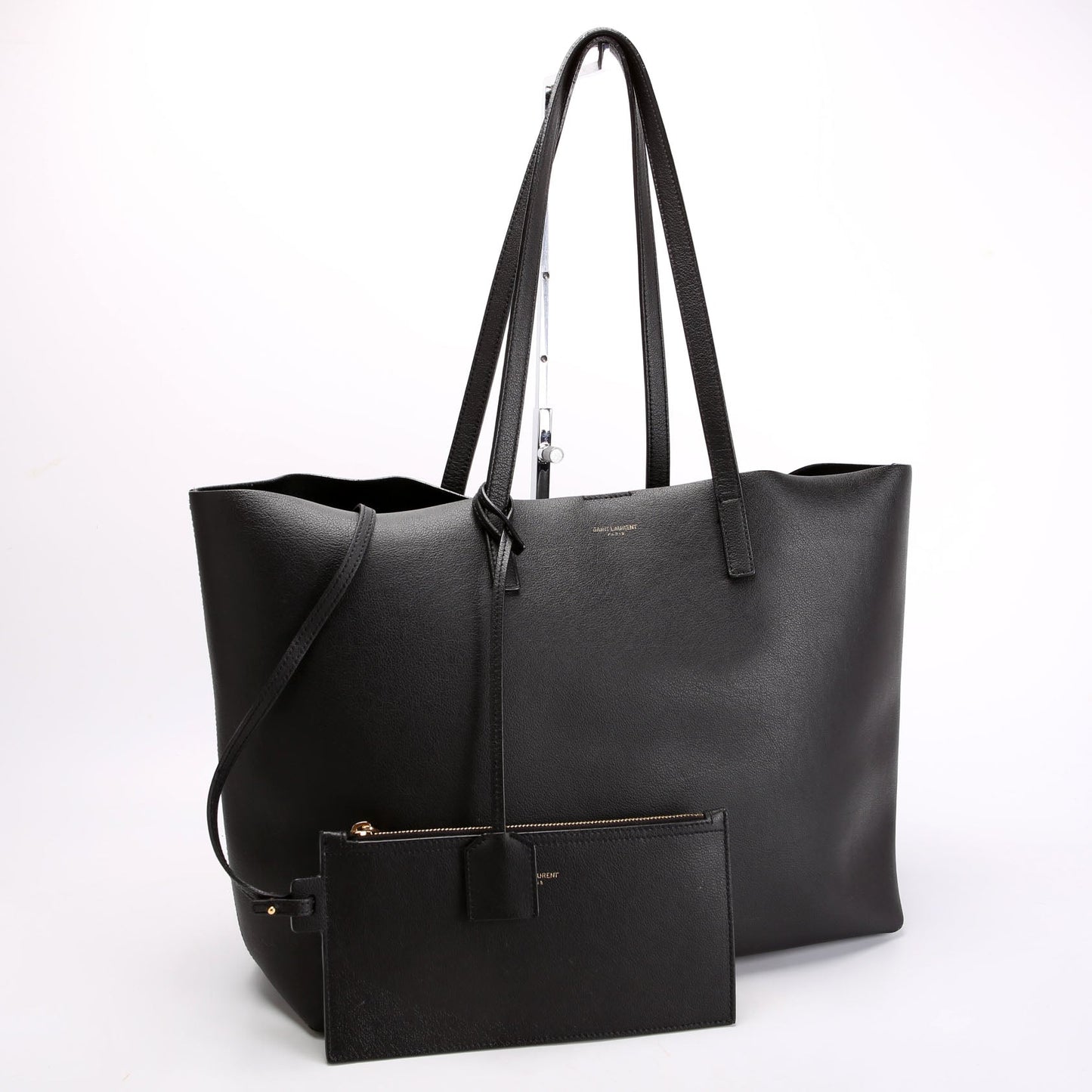 Shopping Bag East/West Supple Leather 600281 Black