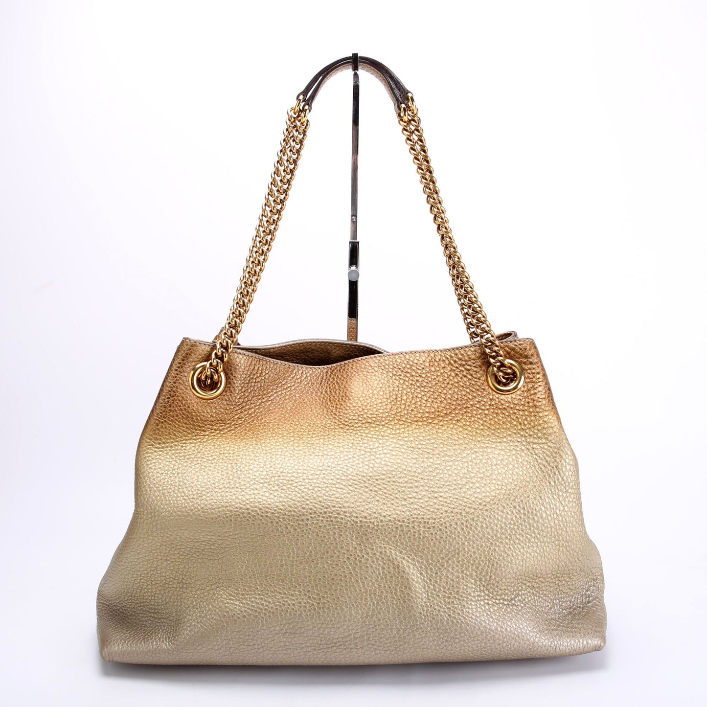 308982 Soho Leather Shoulder Medium Gold