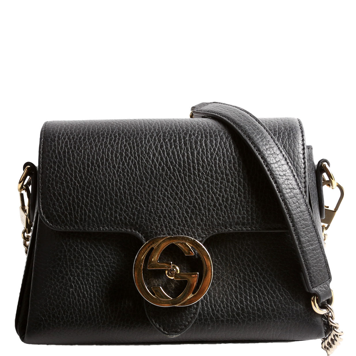 607720 Interlocking Small Crossbody Black