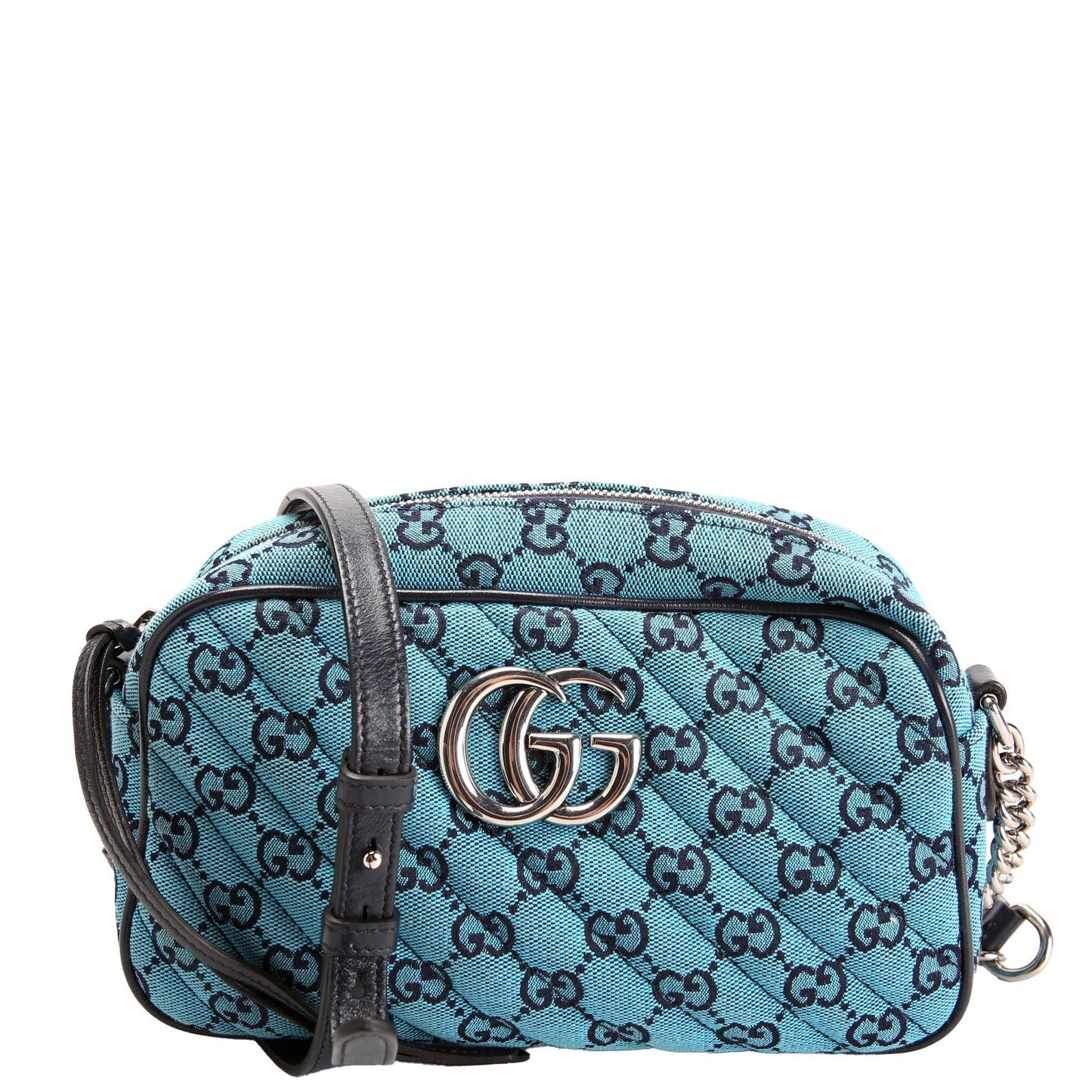 447632 Marmont Small GG Canvas Camera Blue