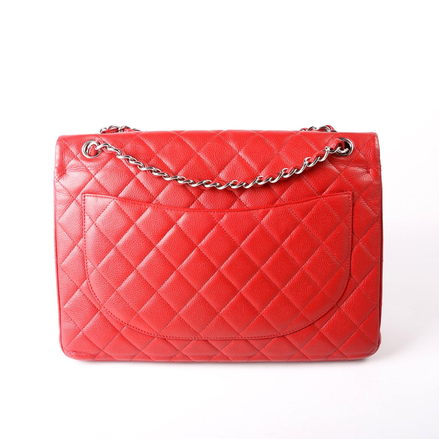 Classic Flap Max Caviar 18M Red